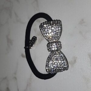 Nordstrom Crystal Silver Bow Ponytail, Tasha